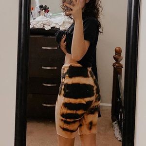 acid tie dye biker shorts